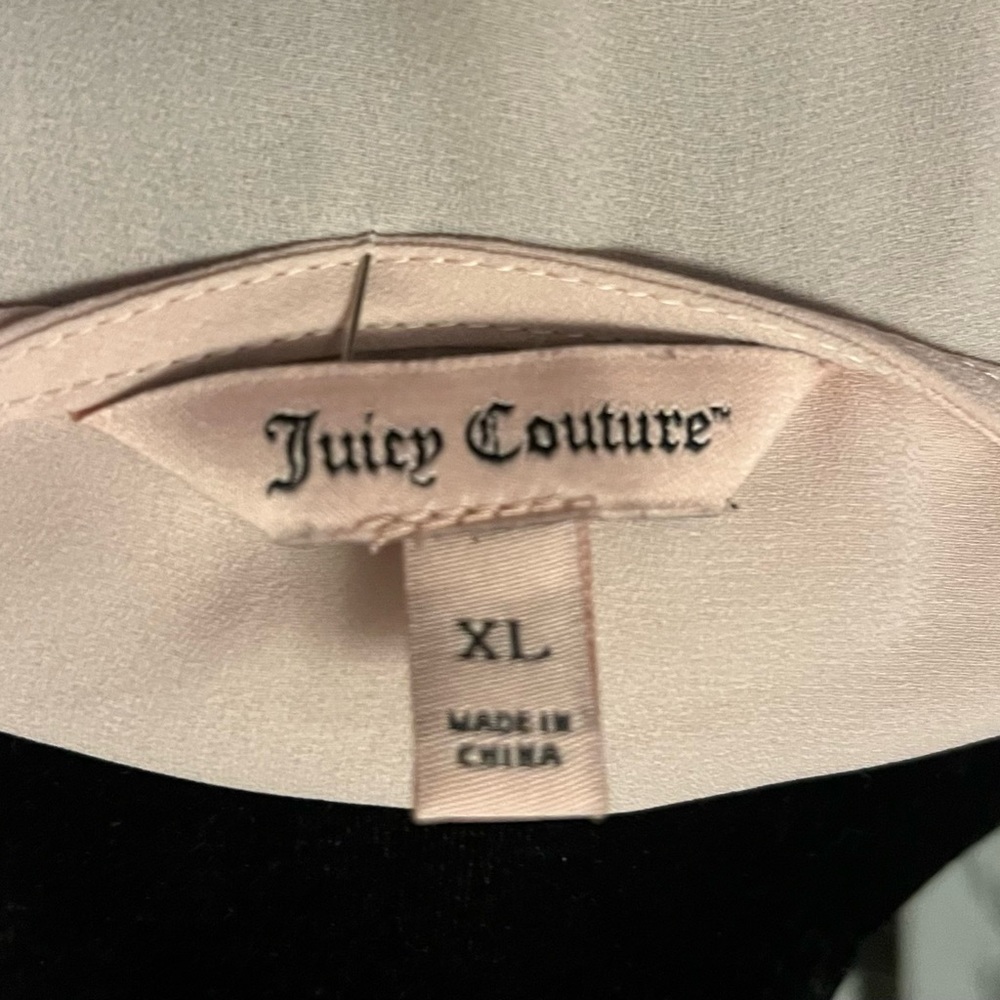 JUICY COUTURE CRAZY CUTE LIGHT PINK WITH GEMS ASYMMETRICAL HEM LONG SLEEVE TOP - Picture 8 of 9